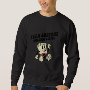 Teknisk support via Coffee Funny IT Help Desk Lång Ärmad Tröja