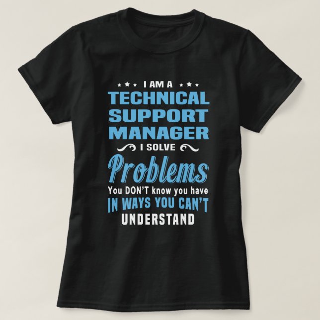 Teknisk supportchef t shirt (Design framsida)