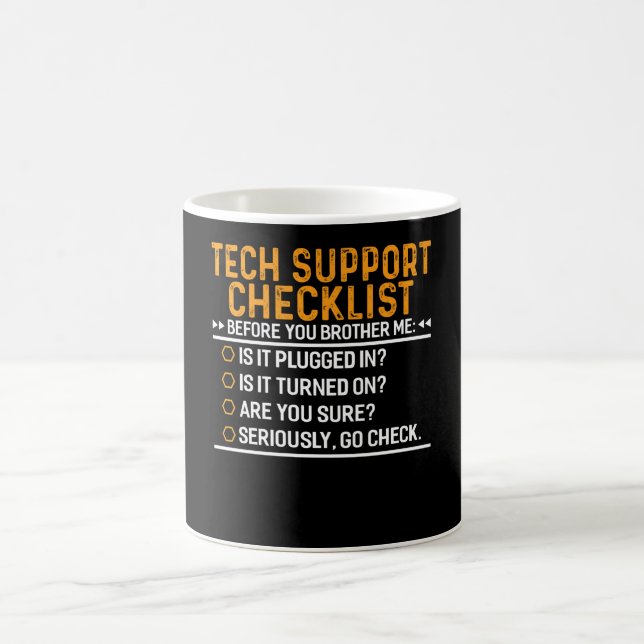 Teknisk supportdator Geek Funny Techie Gift Idea Kaffemugg (Center)