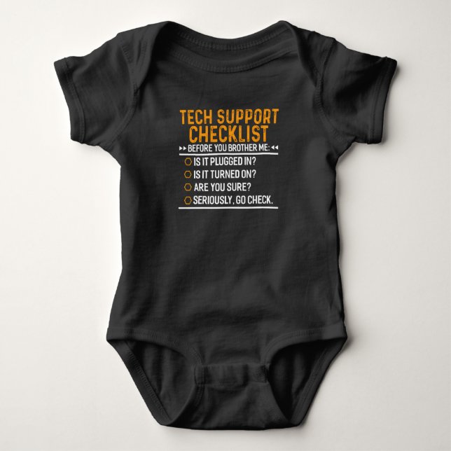 Teknisk supportdator Geek Funny Techie Gift Idea T Shirt (Framsida)