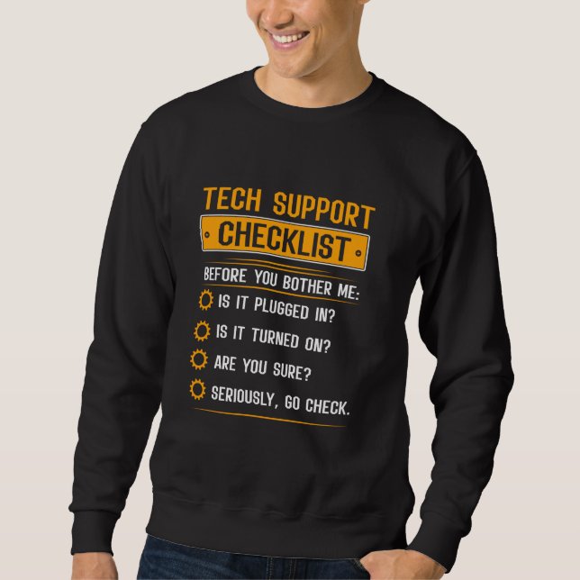 Teknisk supportdefinition för funktionskontroll fö lång ärmad tröja (Framsida)