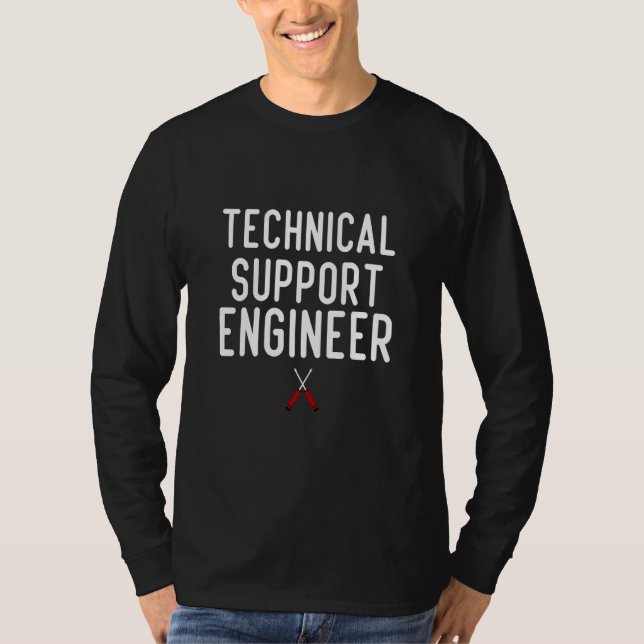 Teknisk supportingenjör som säger konstverk för in t shirt (Framsida)