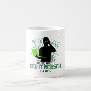 Teknisk supportnyckellänk som den mäter kaffemugg