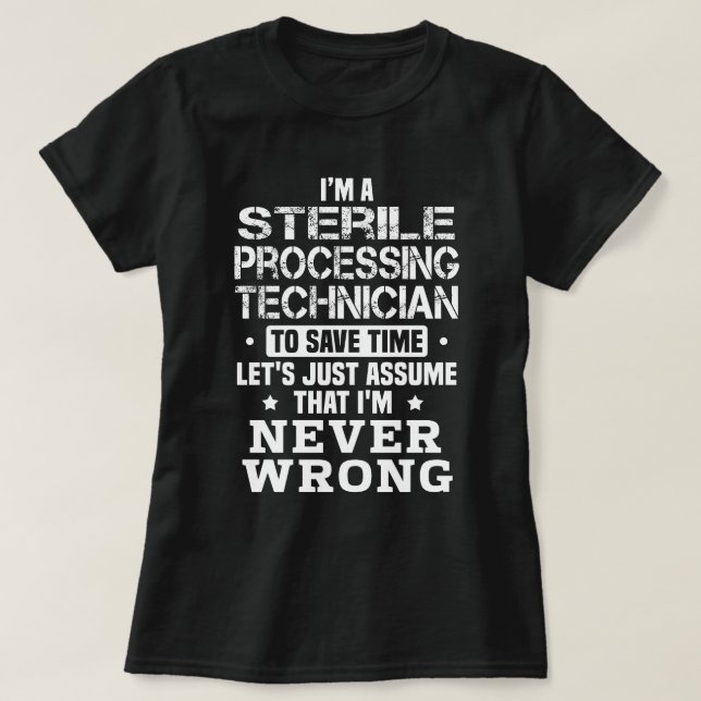 Teknisk teknik för steril bearbetning t shirt (Design framsida)
