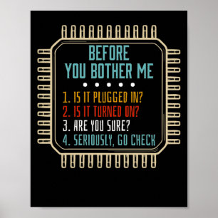 Teknisk teknisk support för IT-teknik, gåva Poster