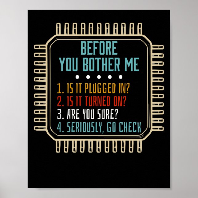 Teknisk teknisk support för IT-teknik, gåva Poster (Framsidan)