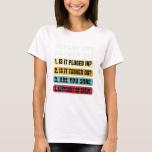 Teknisk teknisk support för praktisk informations t shirt