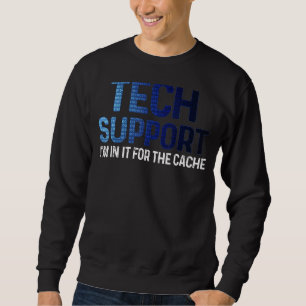 Teknisk Teknisk Support Jag Är Med I Det För Cache Lång Ärmad Tröja