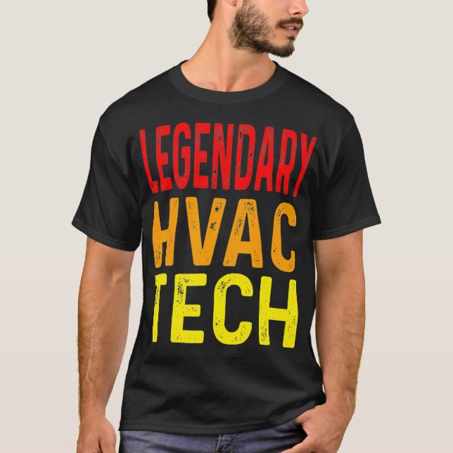 Teknisk uppvärmningsteknik för Lättgående HVAC-tek T Shirt (Framsida)