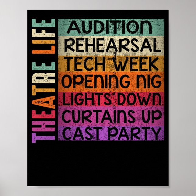 Teknisk vecka för teater Life Audition Rehearsal Poster (Framsidan)