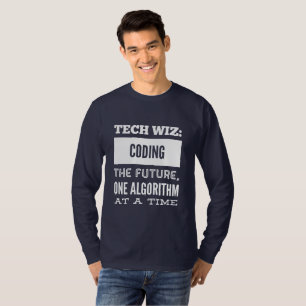 Teknisk wiz Kodning av framtida en algoritm i tage T Shirt