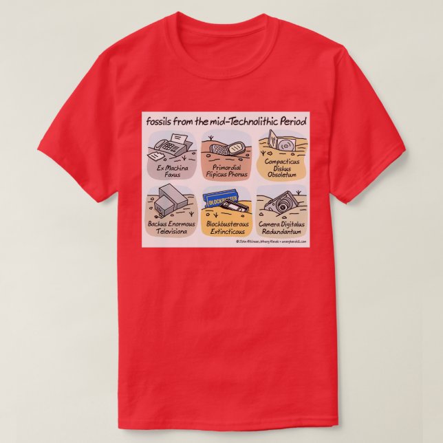 Tekniska fossilar t shirt (Design framsida)