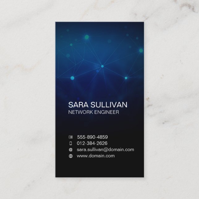 Tekniska ljuskretsar för datorteknik visitkort (Framsida)