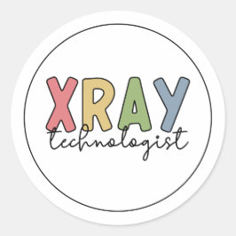 Tekniska tekniska röntgenteknikpresentationer för  runt klistermärke