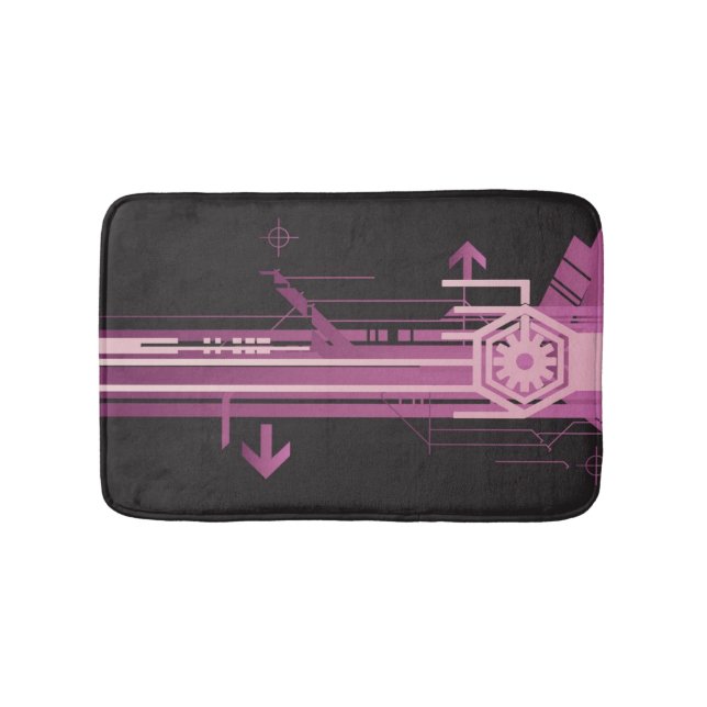 Tekniskt halvtonmönster badrumsmatta (Framsidan)