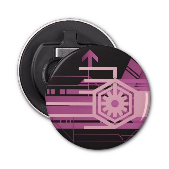 Tekniskt halvtonmönster flasköppnare (Framsidan)