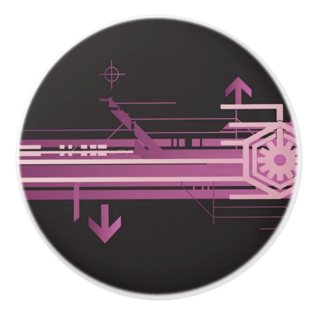 Tekniskt halvtonmönster knopp (Framsidan)