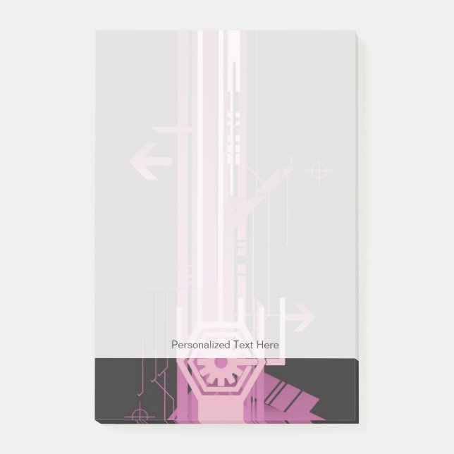 Tekniskt halvtonmönster post-it block (Framsida)