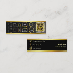 tekniskt qr-affärskort för pcb-linjalen mini visitkort