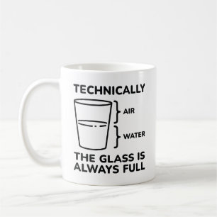 Tekniskt sett är glaset alltid Fullt Kaffemugg
