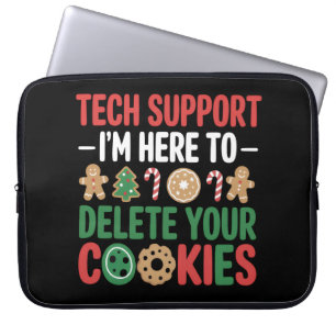 Tekniskt stöd Julcookies Roligt arbete Laptop Fodral