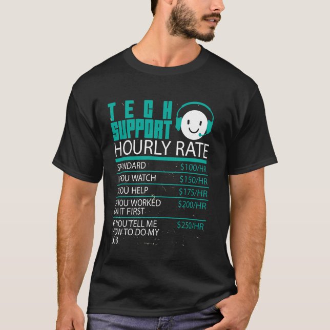 Tekniskt stöd Timpris Mjukvaruutvecklare Programme T Shirt (Framsida)