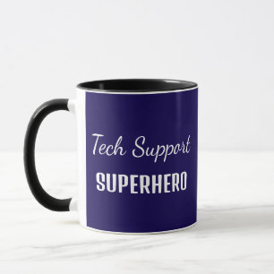 Tekniskt support superhjälte datatekniker humor mugg