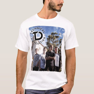 Tekniskt svårighetsmusikbandfoto t-shirt