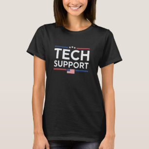 TEKNIST STÖD US Flagga Vita huset Teknisk support T Shirt