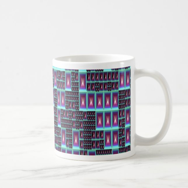 Tekno fraktal tapet kaffemugg (Höger)