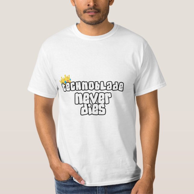Teknobladet dör aldrig t shirt (Framsida)