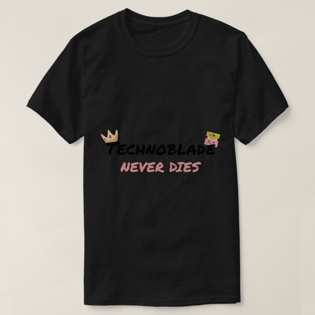 Teknobladet dör aldrig t shirt (Design framsida)