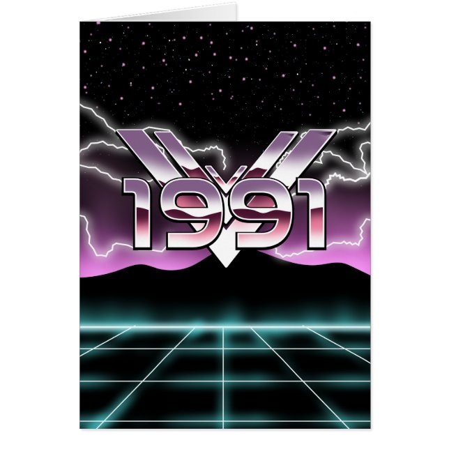 Teknoir 1991 hälsningskort (Framsidan)