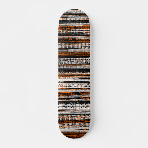 Teknologi Decay - Black and White på Orange Mini Skateboard Bräda 18,5 Cm