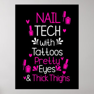 Teknologi nagel med tatueringar poster