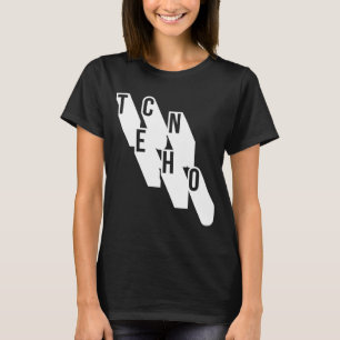 teknomusik geometrisk logodesign t shirt