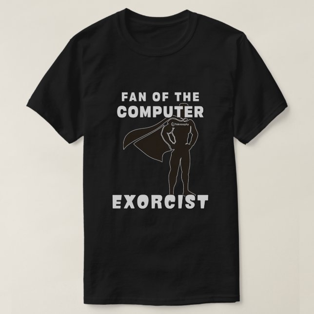 Teknosophy Computer Exorcist T Shirt (Design framsida)