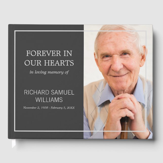 Tekolminimalistiskt i Loving Memory Gästböcker (Framsida)