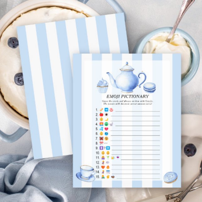 Tekopp baby shower Emoji pictionary spel (Skapare uppladdad)