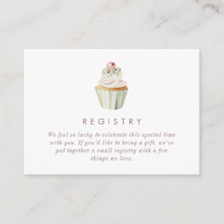 Tekopp Baby Shower-registreringskod QR Tilläggskort