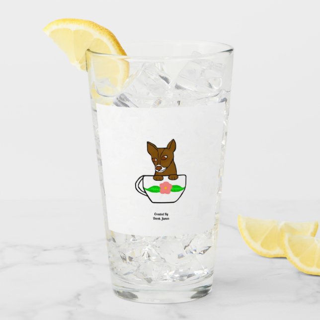 Tekopp Chihuahua Glass Tumbler Glaskopp (Framsida Ice)