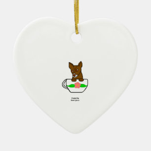 Tekopp Chihuahua Heart Ornament