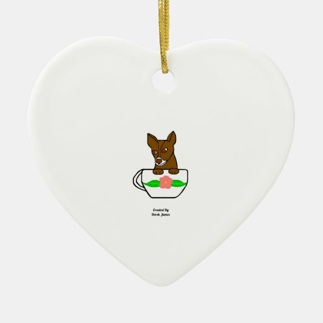 Tekopp Chihuahua Heart Ornament (Framsidan)
