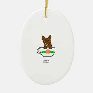 Tekopp Chihuahua Oval Ornament