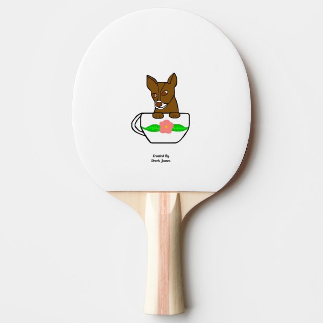 Tekopp Chihuahua Ping Pong Paddle Pingisracket (Framsidan)