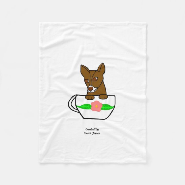 Tekopp Chihuahua Small Fleece Blanket (Framsidan)