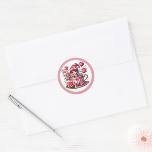 Tekopp Cutie Sticker Runt Klistermärke