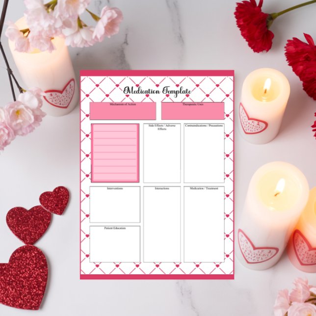 Tekopp Cuties _ Medication Template Anteckningsblock (Skapare uppladdad)