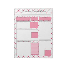 Tekopp Cuties _ medicinering Data Collection Anteckningsblock