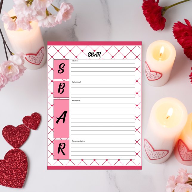 Tekopp Cuties _ Nursing SBAR Lakan Anteckningsblock (Skapare uppladdad)